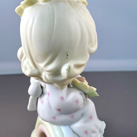 Precious Moments Dreams Really Do Come True Rainbow Girl Gold Pot Statue 128309 - Picture 15 of 15